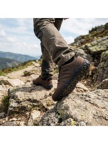 BENNON Barefoot kožené černo/hnědé | Barefoot sportovní outdoorové boty