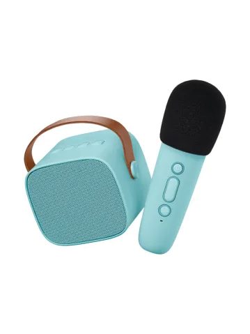 BLUETOOTH KARAOKE SET MODRÝ mikrofon a reproduktor