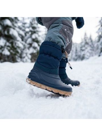 Cizme barefoot de iarnă pentru copii RAYVE SNOWSTORM negre/maro
