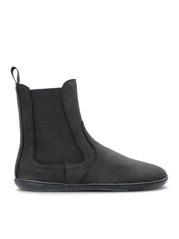 Női barefoot+ bélelt chelsea csizma GROUNDIES® camden matt fekete