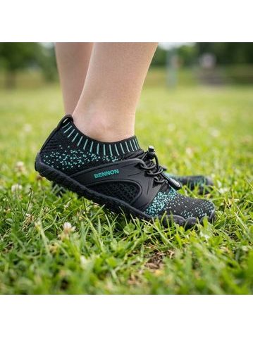 Dětské Barefoot Tenisky BOSKY Tyrkysovo/černé