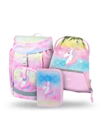 ŠKOLNÍ SET BAAGL Airy Rainbow Unicorn