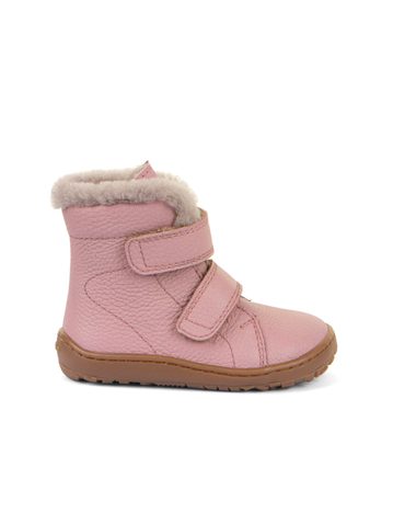 FRODDO KOTNÍKOVÉ ZIMNÍ FURRY BOOT Pink | Dětské zimní zateplené barefoot boty