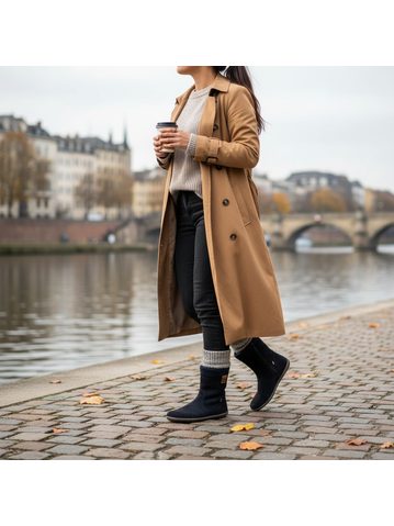 Dámské Barefoot Zateplené Boty GROUNDIES® ICELAND Tmavě modré