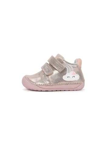 Dětské barefoot tenisky D.D.STEP S070-61244A Zlato růžové duha