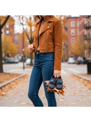 GROUNDIES® Uppsala Beige/Red Dječje barefoot papuče