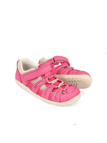 BOBUX SUMMIT Pink Cyclamen - Chalk | Dětské barefoot sandály  2