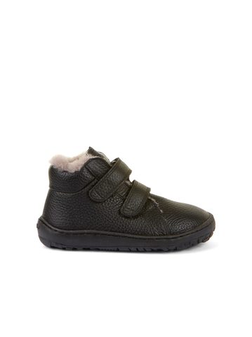 FRODDO ZIMNÍ FURRY Black | Dětské zimní zateplené barefoot boty