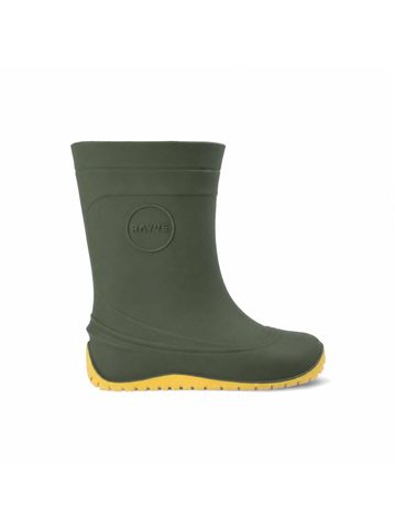 RAYVE MONSOON Army Green/Yellow | Dětské barefoot holínky