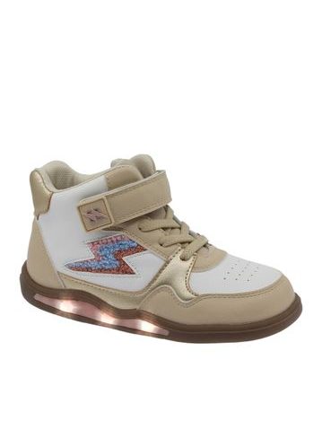 Dětské Barefoot Svítící Kotníkové Tenisky BEPPI CASUAL BOOT INFANTI béžovo bílé