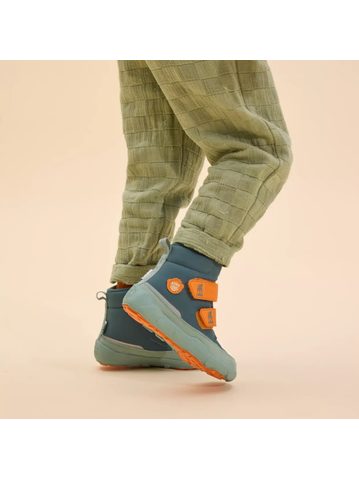 AFFENZAHN MIDBOOT VEGAN COMFY BUNNY Green | Dětské barefoot zateplené boty