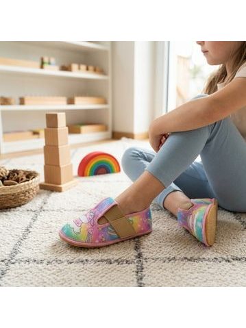 Dječje Barefoot Gumene Čizme BAREBOO MONSOON 1.0 pink/grey