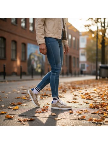 GROUNDIES® Cozy Boot Low Black Ghete Barefoot Izolate