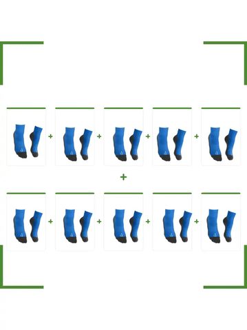 DĚTSKÉ NABOSO BAREFOOT BAMBUSOVÉ PONOŽKY Modré VÝHODNÝ SET 10 KUSŮ