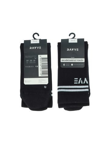RAYVE BAREFOOT BAVLNĚNÉ PONOŽKY Bílé VÝHODNÝ SET 5 KUSŮ
