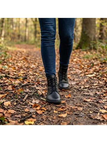 Dámske zimné barefoot topánky LEGUANO THERMO čierne
