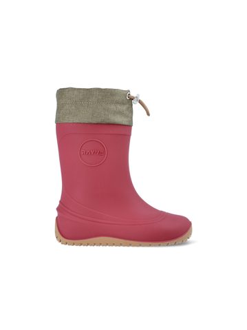 RAYVE MONSOON COVER WINTER Bordeaux | Dětské zateplené barefoot holínky