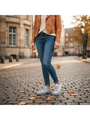 GROUNDIES® Amsterdam Light Grey Ženske Barefoot+ tenisice