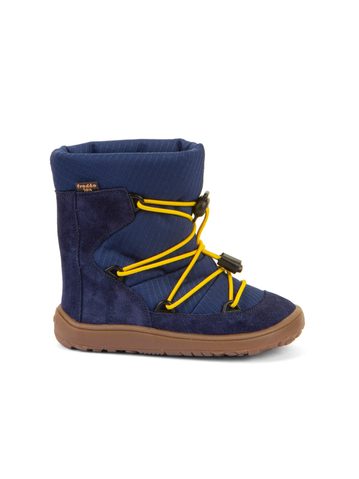 FRODDO ZIMNÍ TEX TRACK WOOL Blue | Dětské zimní zateplené barefoot boty