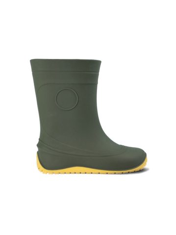 RAYVE MONSOON Army Green/Yellow | Dětské barefoot holínky