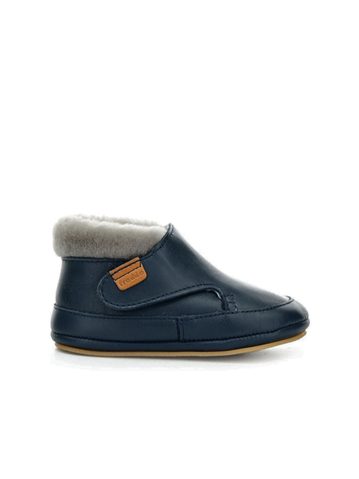 FRODDO ZIMNÍ CAPÁČKY FURRY WALKERS Dark Blue | Dětské první zateplené barefoot botičky