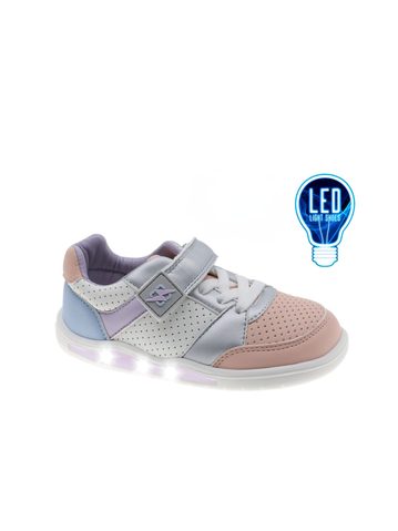 BEPPI SAPATO INFANTI Stříbrné | Dětské barefoot svítící tenisky