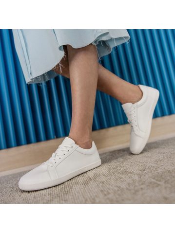 SHAPEN TENISKY FEELIN Uni White Leather | Barefoot tenisky