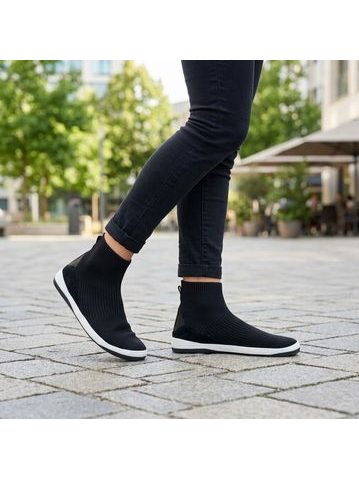 GROUNDIES® Kobe Black női Barefoot boka Slip-On cipő