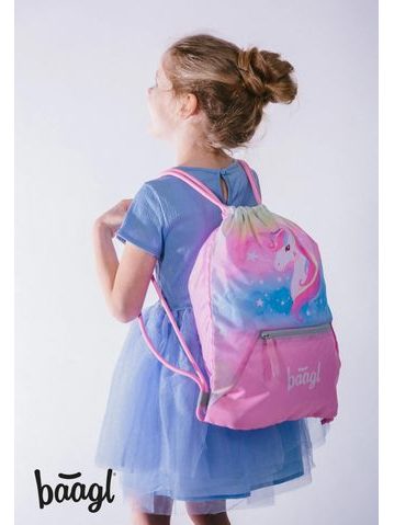 BAAGL Sáček s kapsou Rainbow Unicorn