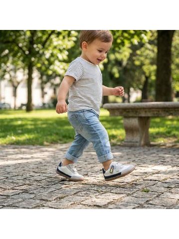 Dětské Barefoot Tenisky BEPPI SAPATO CASUAL BABY bílo šedé