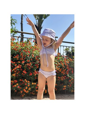 BIKINY S UPF 50+ Lila Leopard