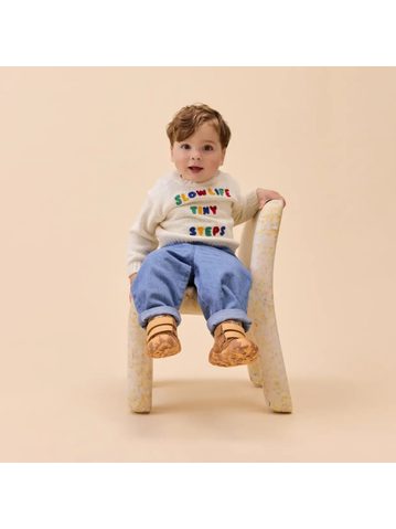 AFFENZAHN PREWALKER LOWBOOT LEATHER TALKY Affenzahn Brown | Dětské první barefoot botičky