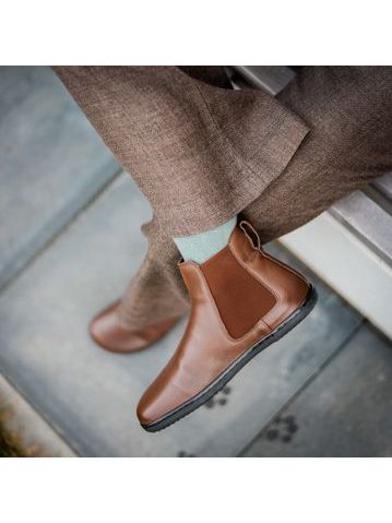 ANGLES NYX WINTER Nut | Barefoot zateplené chelsea boty