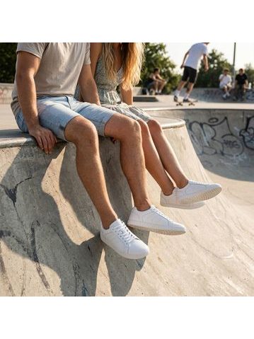GROUNDIES® Universe Bílé | Barefoot tenisky