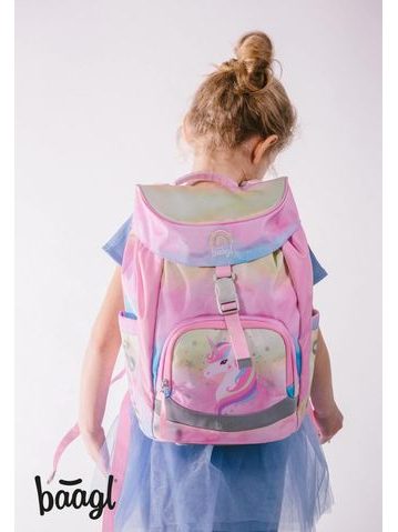 BAAGL Školní batoh Airy Rainbow Unicorn