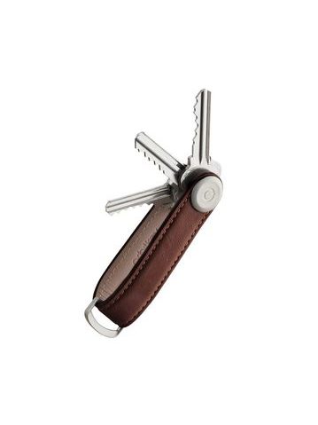 Klíčenka Orbitkey 2.0 Espresso & Brown Stitching