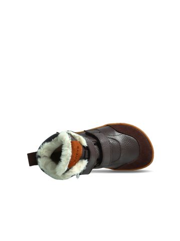 Dětské Barefoot zimní zateplené boty RAYVE LAHTI tmavě hnědé