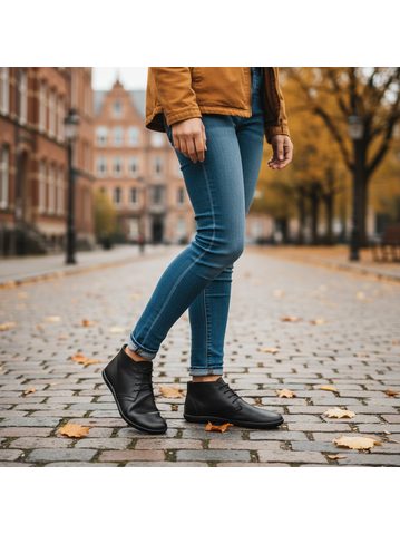 GROUNDIES® Salzburg Black Женски Barefoot Ботуши