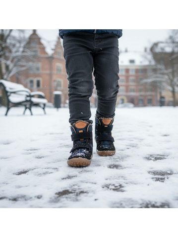 FRODDO UP TEX WINTER Dark Blue | Dětské zimní zateplené barefoot boty
