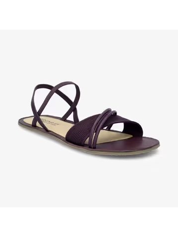 Dámské Barefoot Sandály GROUNDIES® Corfu Tmavě Švestkové