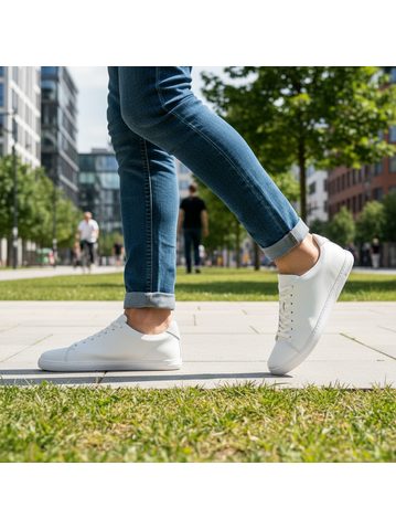 Barefoot Tenisky GROUNDIES® Zero Bílé