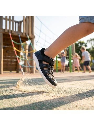 BOBUX SUMMIT Black Charcoal | Dětské barefoot sandály