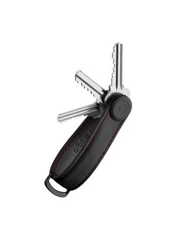 Klíčenka Orbitkey 2.0 Crazy Horse Obsidian Black & Red