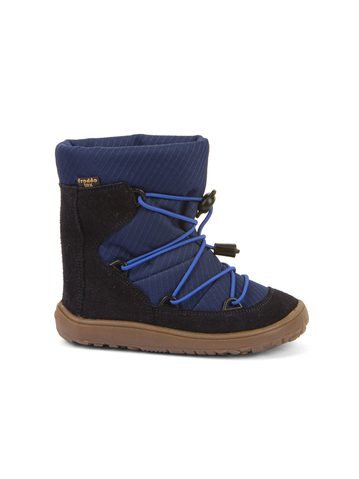 Dětské barefoot zimní boty FRODDO ZIMNÍ TEX TRACK WOOL tmavě modré
