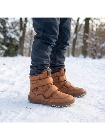Botines barefoot para niños Bundgaard Petit Winter marrón coñac