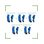 DĚTSKÉ NABOSO BAREFOOT PONOŽKY BAMBUS Modré VÝHODNÝ SET 5 KUSŮ
