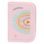 BAAGL Školní penál jednopatrový Duha růžový