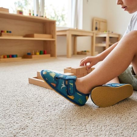RAYVE SLIPPERS Dino | Dětské barefoot přezůvky