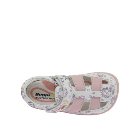BEPPI SAPATO CASUAL BEBE Růžoví jednorožci | Dětské barefoot sandály