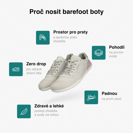 GROUNDIES® Nova GO1 Beige/Pink női Barefoot sportcipő